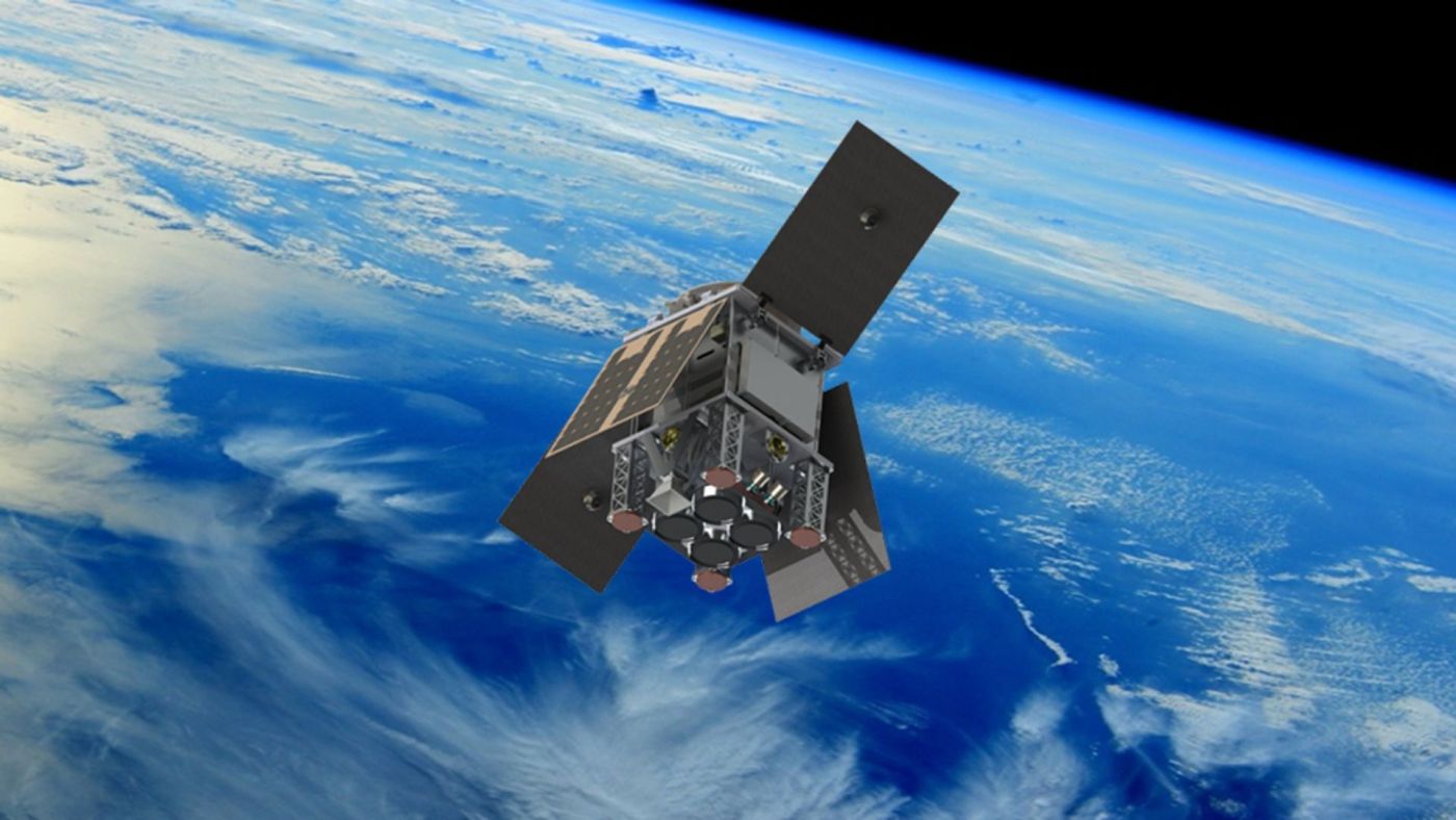 Artist's impression of HydroGNSS satellite in orbit. Credits: SSTL. 