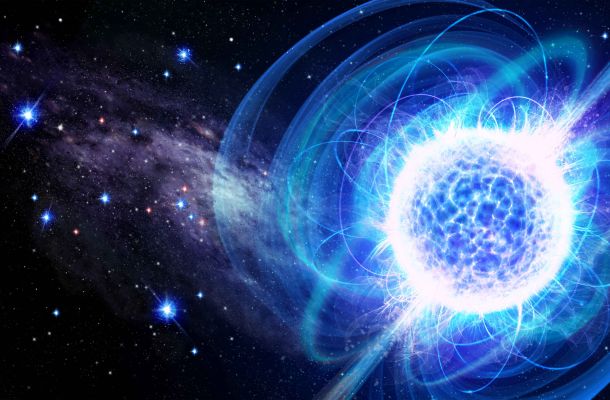 Representació artística d’un magnetar. Crèdits: Danielle Futselaar / Celsa Pardo-Araujo et al. 2026, Nature Astronomy  