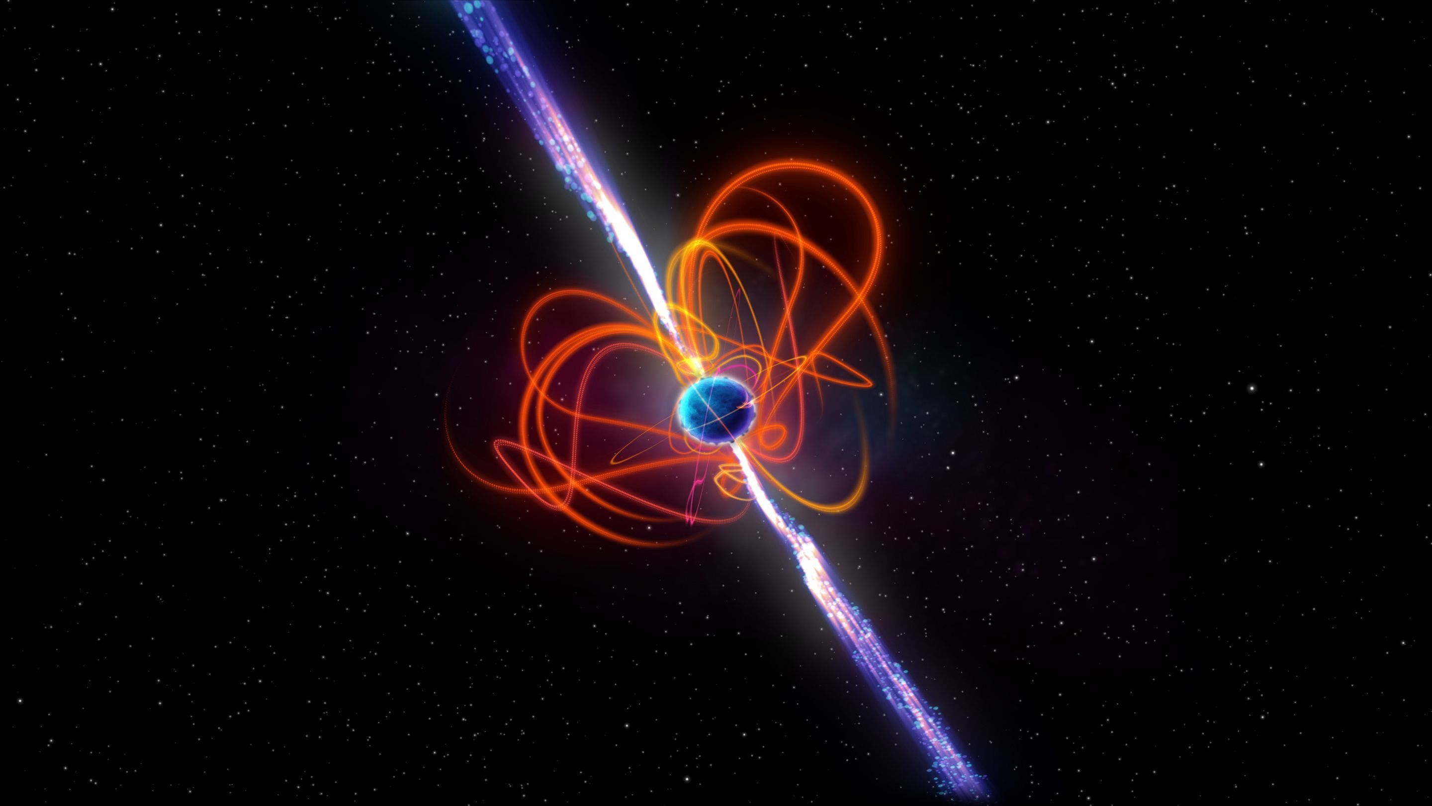 Impressió artística del magnetar de període ultrallarg. Crèdit: ICRAR.