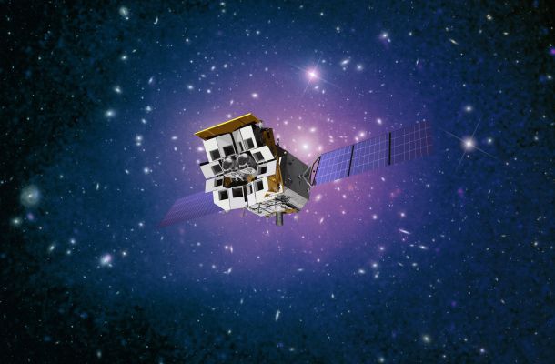 Impressió artística de la sonda Einstein Probe. Crèdits: Acadèmia Xinesa de les Ciències.