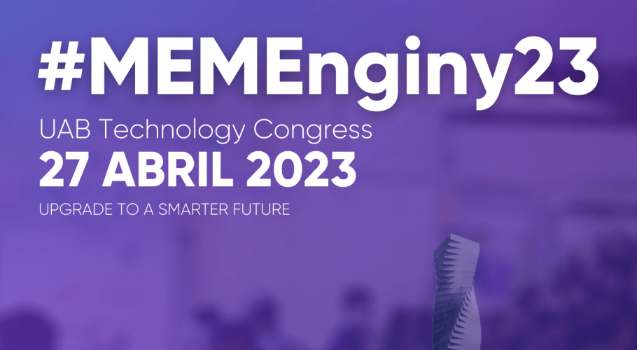 Pòster promocional de la fira tecnològica de referència de la Universitat Autònoma de Barcelona (UAB), MEMEnginy.