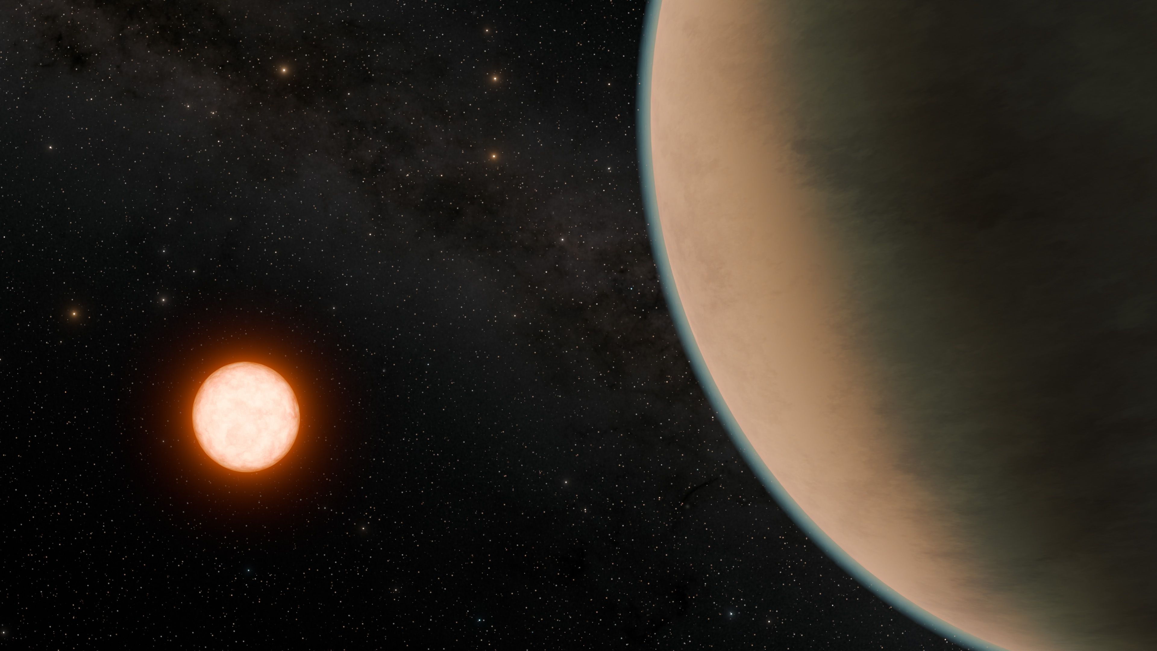 Gliese 12 b, which orbits a cool, red dwarf star located just 40 light-years away, promises to tell astronomers more about how planets close to their stars retain or lose their atmospheres. In this artist’s concept, Gliese 12 b is shown retaining a thin atmosphere. Credits: NASA/JPL-Caltech/R. Hurt (Caltech-IPAC)