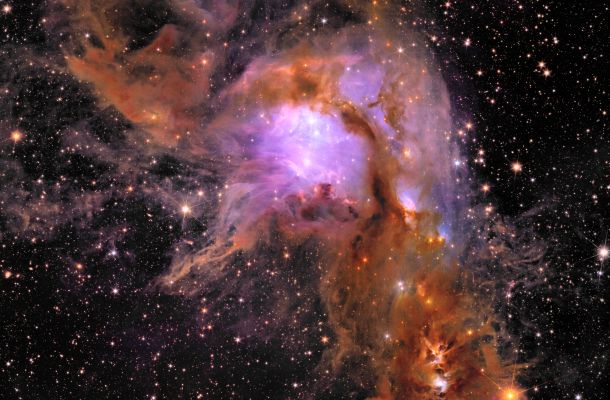 Nova imatge d'Euclid de la regió de formació estel·lar Messier 78. Crèdits: ESA/Euclid/Euclid Consortium/NASA, processament d'imatges per J.-C. Cuillandre (CEA Paris-Saclay), G. Anselmi; CC BY-SA 3.0 IGO o ESA Standard Licence. 